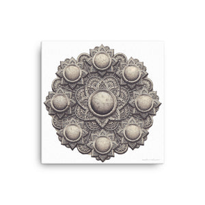 Stone Flower 3D Mandala on Canvas